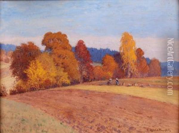 Feldarbeit Im Herbst Oil Painting - Franz Czizek