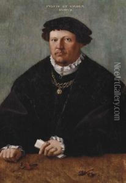 Portrait Of A Gentleman Oil Painting - Hermann Tom Ring