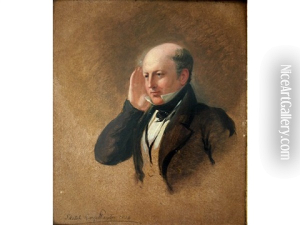 Portrait Of Thomas Bish Esq., Mp For Leominster Oil Painting - George Hayter