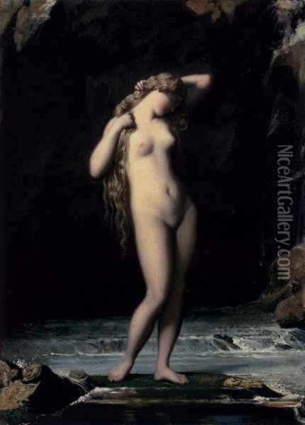 The Bather Oil Painting - Henri Lehmann