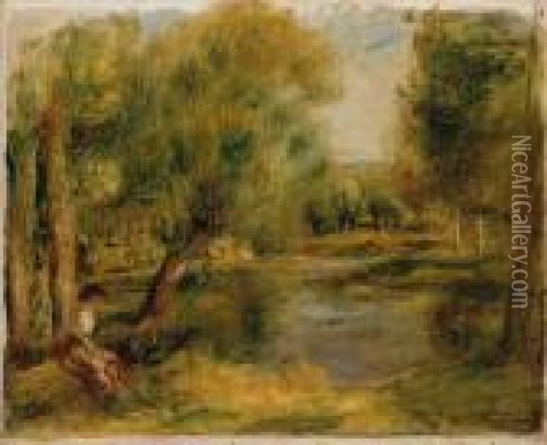 Bord De Riviere Oil Painting - Pierre Auguste Renoir