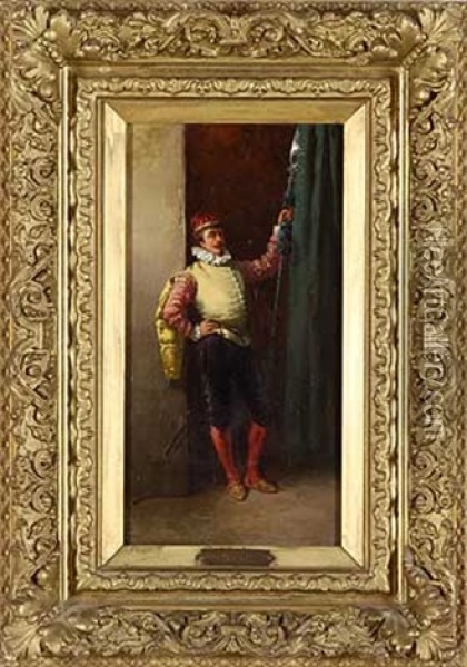 Adretter Landsknecht Oil Painting - Tito Conti