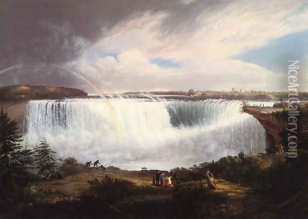 The Great Horseshoe Fall, Niagara Oil Painting - Gilbert Stuart