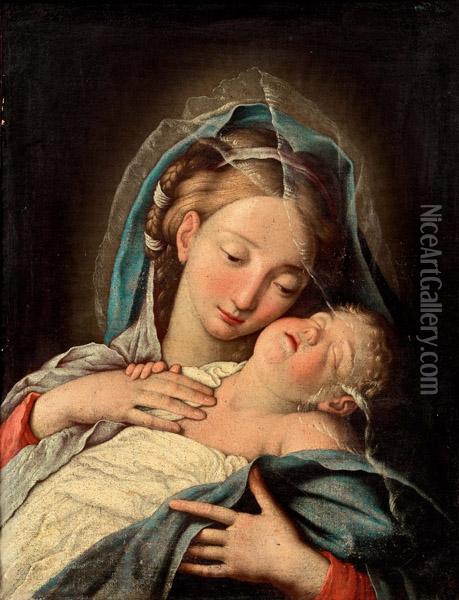 Madonna Mit Kind Oil Painting - Giovanni Battista Salvi