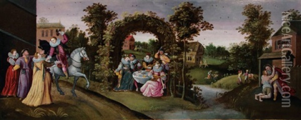 The Return Of The Prodigal Son Oil Painting - Louis de Caullery