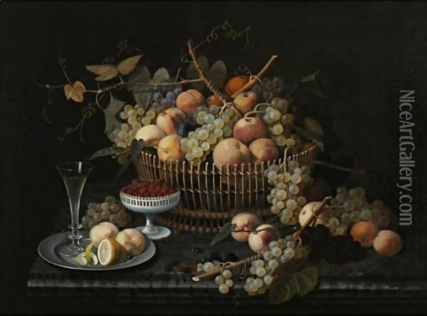 Still Life With Fruit 5 Oil Painting - Severin Roesen