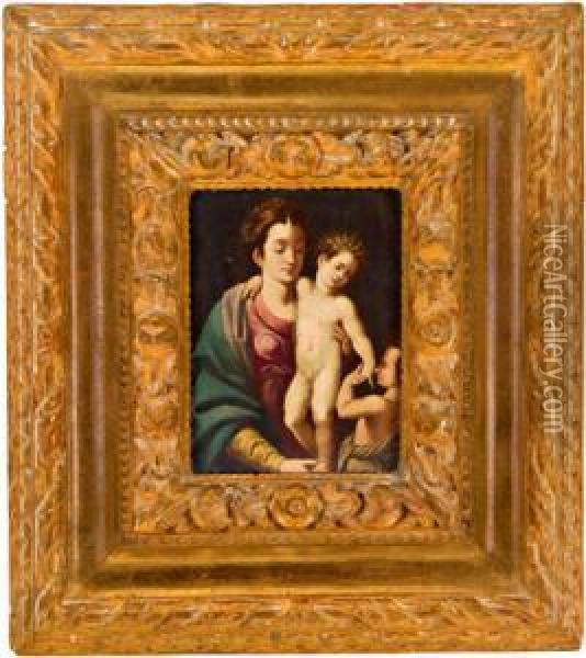 Imitatore Del Xviii Secolo Madonna Con Ilbambino Oil Painting - Bartolomeo Schedoni