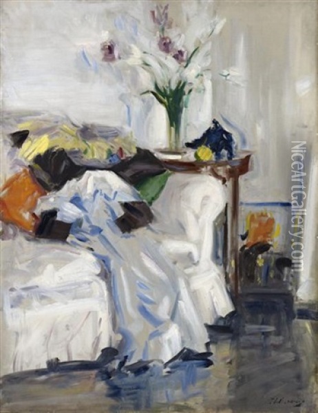 Miss Don Wauchope's Robe Oil Painting - Francis Campbell Boileau Cadell