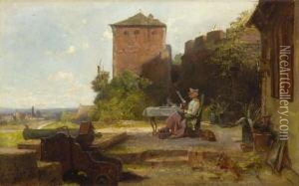 Der Festungskommandant Oil Painting - Carl Spitzweg