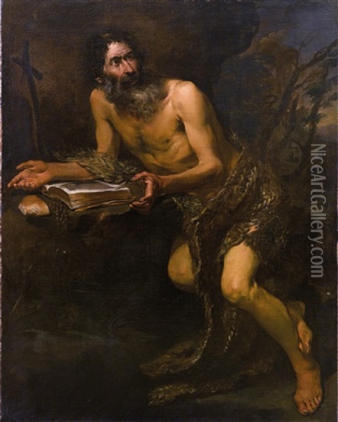 Der Heilige Paulus Eremit Oil Painting - Valentin De Boulogne