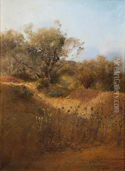 Sierra De Chiva (valencia) Oil Painting - Jose Lupianez y Carrasco