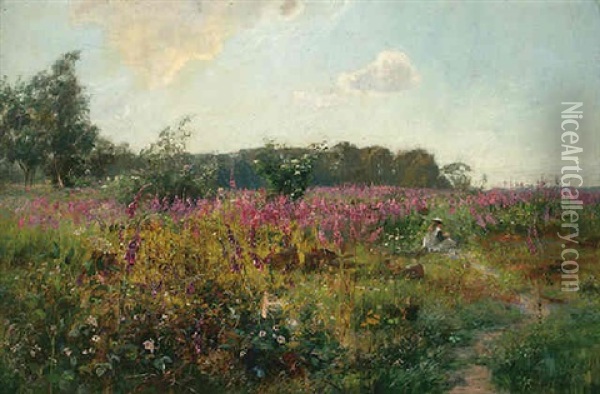Flowers Of The Heath Oil Painting - Reginald Rex Vicat Cole