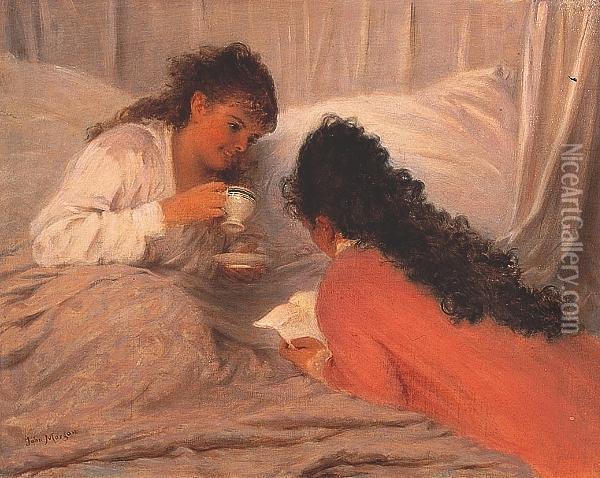 Sharing Secrets Oil Painting - John Morgan