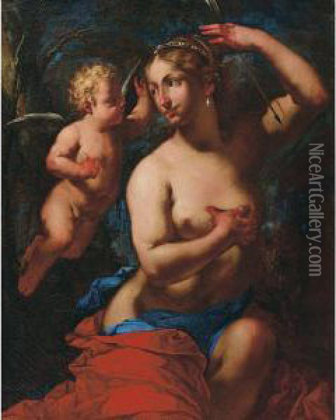 Venere E Amore Oil Painting - Pietro Negri