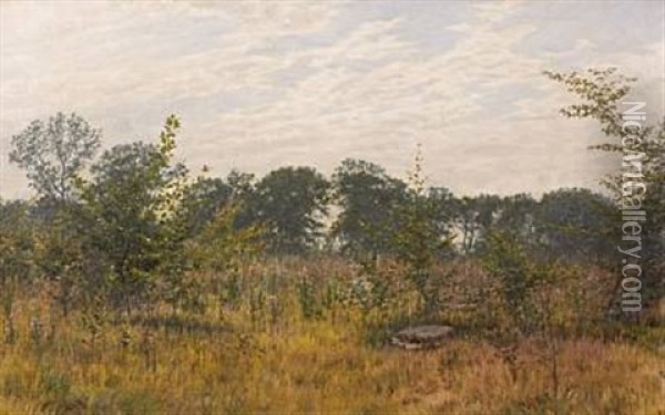 Young Trees In A Glade Oil Painting - Hans Gabriel Friis