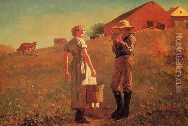 A Temperance Meeting (or Noon Time) Oil Painting - Winslow Homer