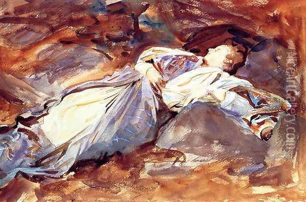 Violet Sleeping Oil Painting - John Singer Sargent