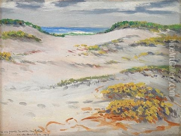 Sand Dunes Along The Sea Oil Painting - William Alexander Griffith