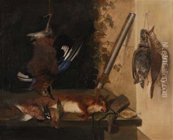 Tierstillleben Oil Painting - Felix Pollinger