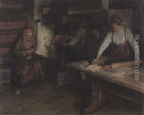 Kucheninterieur Oil Painting - Emerik Stenberg