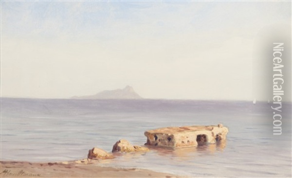 Silent Sea Oil Painting - Michael Haubtmann