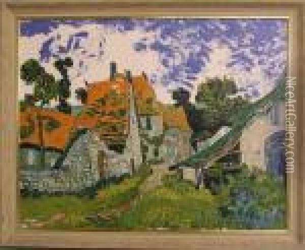 Dorfstrase In Auvers-sur-dise Oil Painting - Vincent Van Gogh