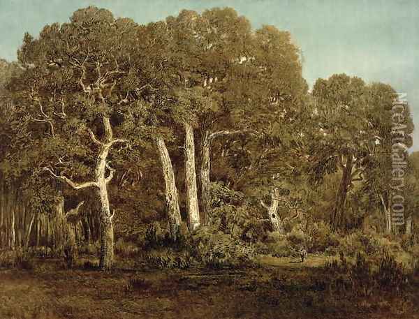 The Great Oaks of Old Bas-Breau, 1864 Oil Painting - Theodore Rousseau