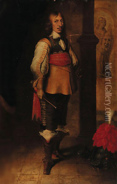 Portrait of an officer Oil Painting - Wybrand Simonsz. de Geest
