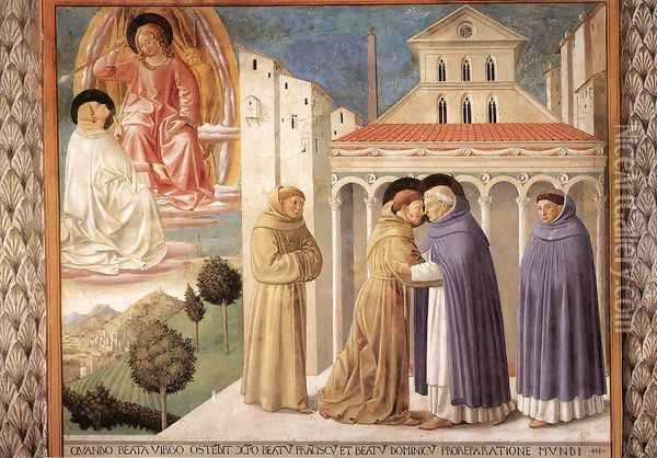 Scenes from the Life of St Francis (Scene 4, south wall) 1452 Oil Painting - Benozzo di Lese di Sandro Gozzoli