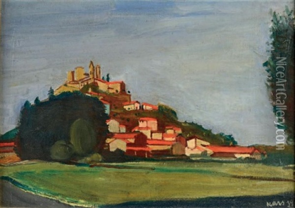 Village De Provence Oil Painting - Georges (Karpeles) Kars