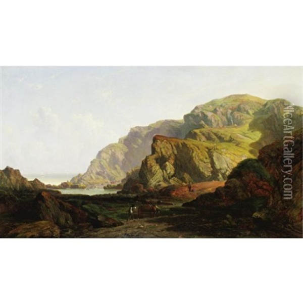 Glennabbey, North Wales Oil Painting - John Frederick Tennant
