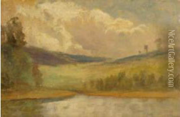 Paysage Lacustre Oil Painting - John A. Hammond