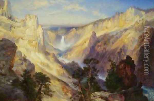 Grand Canyon of the Yellowstone Wyoming Oil Painting - Thomas Moran