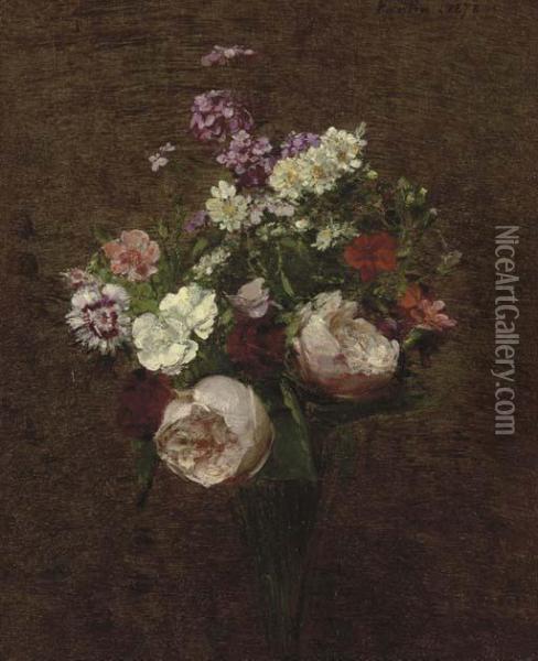 Vase De Fleurs Oil Painting - Ignace Henri Jean Fantin-Latour