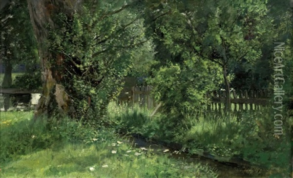 Waldpark Oil Painting - Louis Eysen