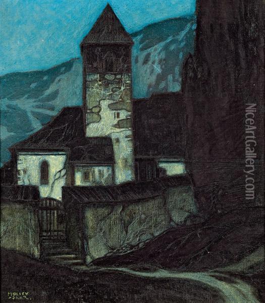 Nachtliche Landschaft Oil Painting - Oskar Mulley