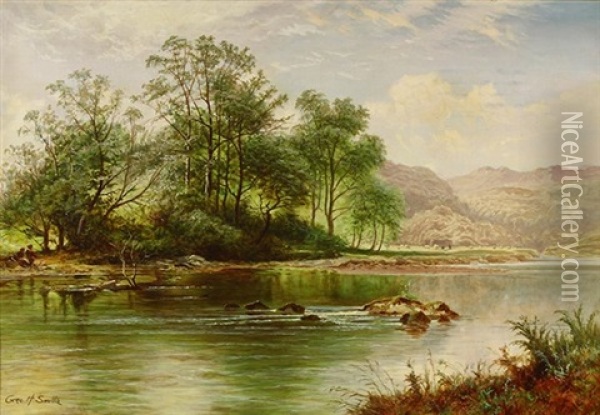Stream By The Woods Oil Painting - George Henry Smillie