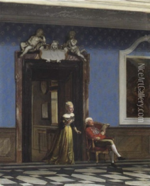 Partie Aus Dem Kuppelsaal Von Schlos Fredensburg Oil Painting - Carl Christian Andersen