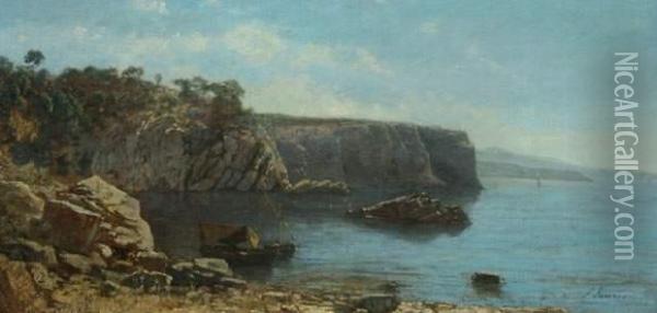  Barques De Pecheurs En Baie D'alger  Oil Painting - Francois Lauret
