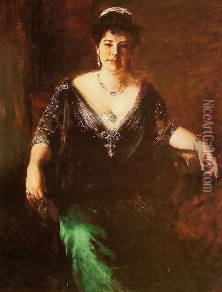 Portrait of Mrs William Merritt Chase Oil Painting - William Merritt Chase