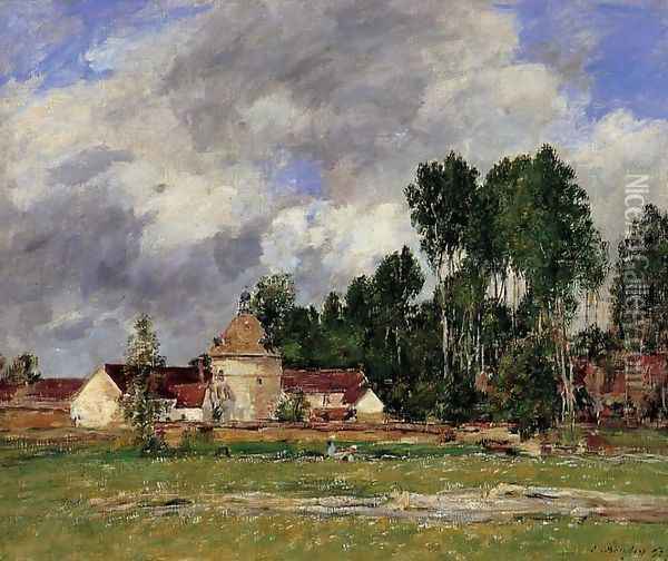 Oisieme, Landscape near Chartres Oil Painting - Eugene Boudin