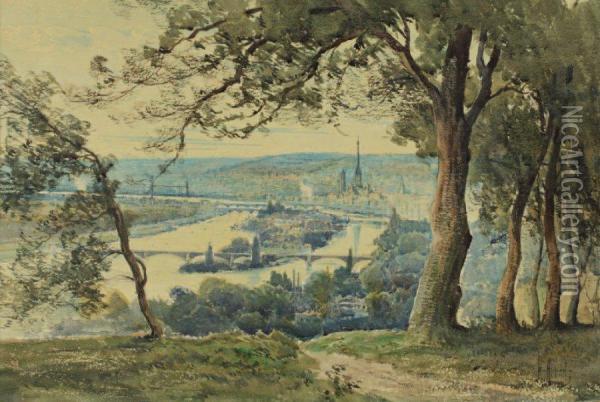 Vue De Lyon Oil Painting - Emile Appay