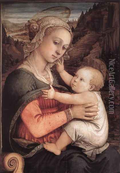 Madonna and Child 1460s Oil Painting - Fra Filippo Lippi