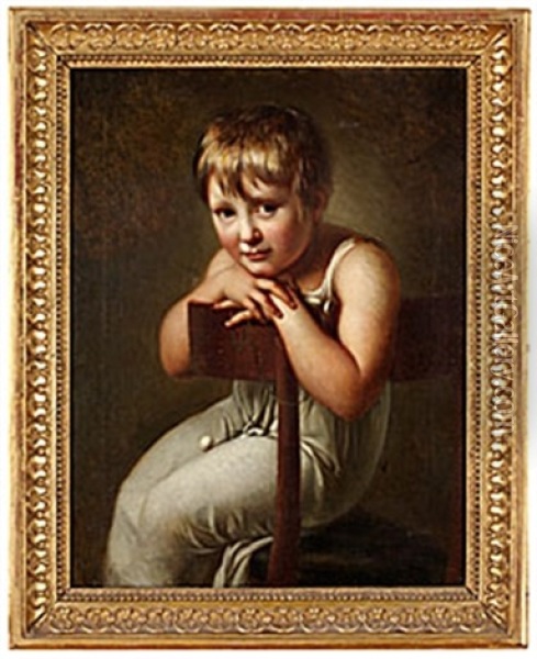 Caroline Mandorph Med Bilboquet Oil Painting - Per Krafft the Younger