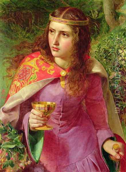 Queen Eleanor, 1858 Oil Painting - Anthony Frederick Sandys