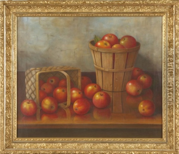 Still Life With Apples Oil Painting - Albert Francis King