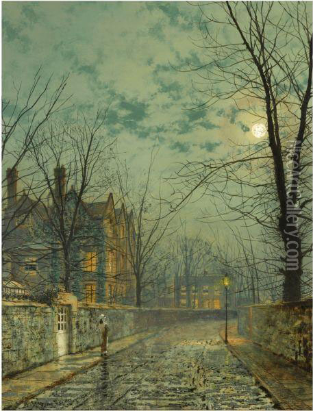 Evening Shadows Oil Painting - John Atkinson Grimshaw