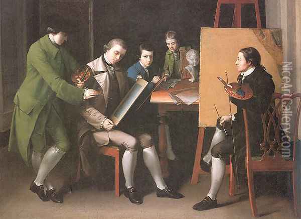The American School 1765 Oil Painting - Matthew Pratt