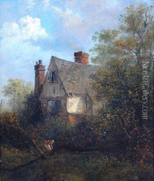 The Cottage Oil Painting - Edward Robert Smythe