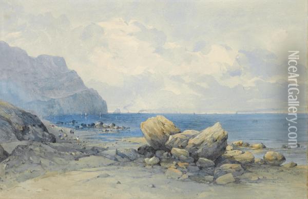 Llandudno Bay, North Wales Oil Painting - Robert Leman
